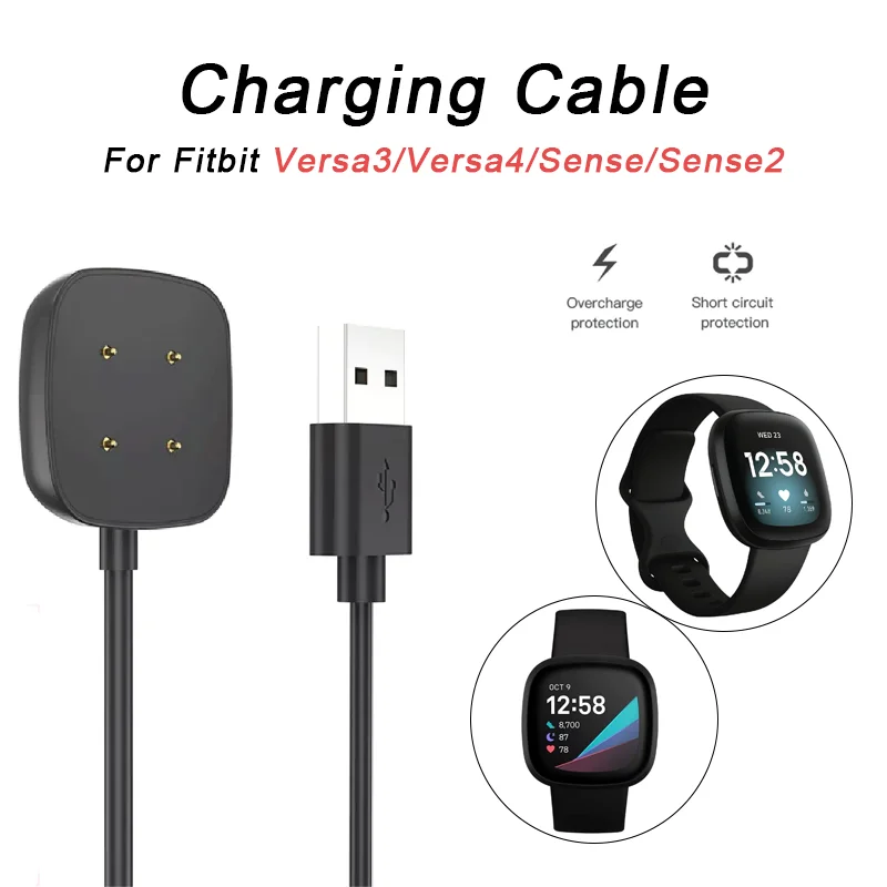 

For Fitbit Sense/Sense 2/Versa 4/Versa 3 Charger USB Charger Smart watch Charging Cable Replacement Charger 3.3ft