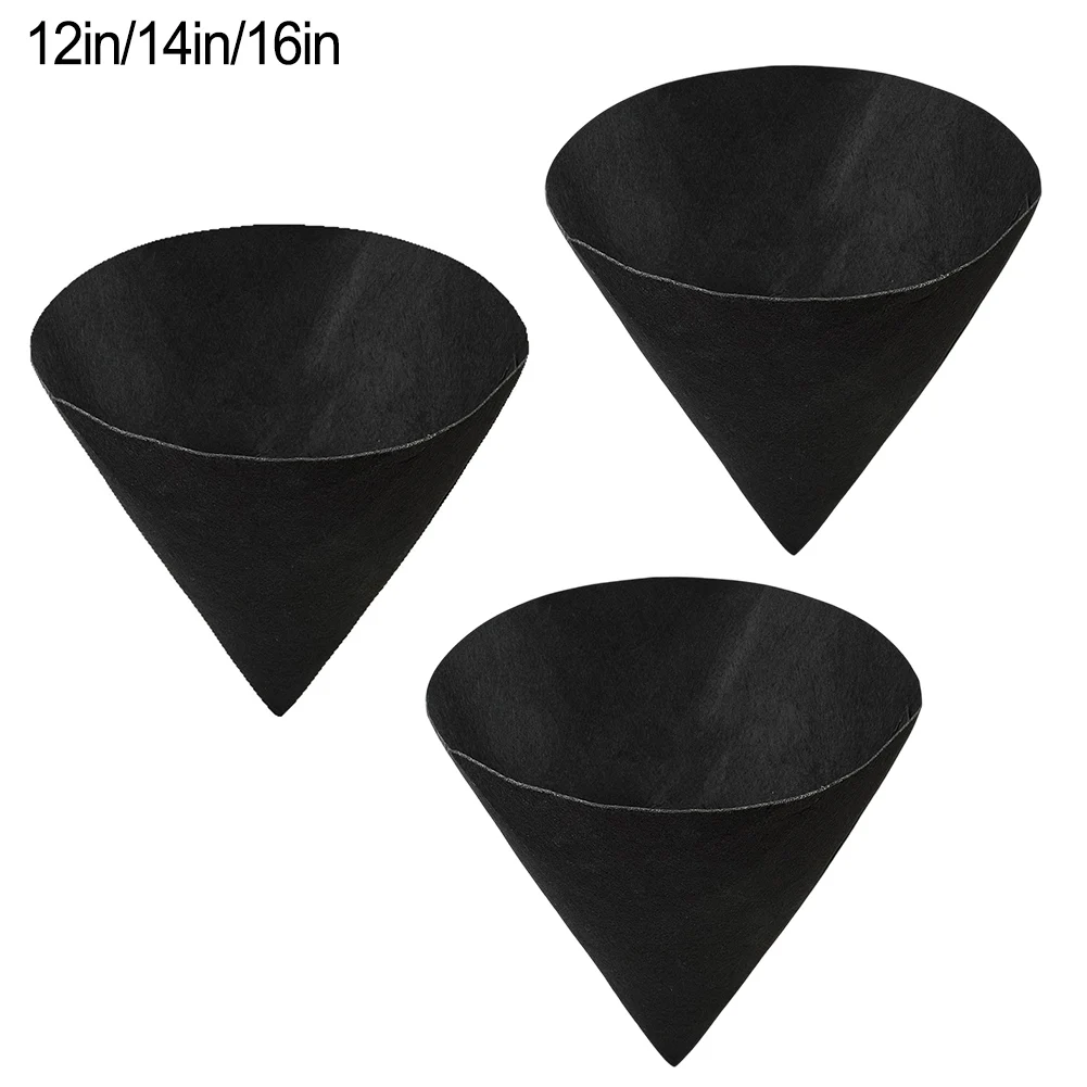 

3Pcs Cone Shaped Liners For Flower Basket Plant Inserts Black Felt Liners Replacement For Hanging Flower Plant Care Accessory