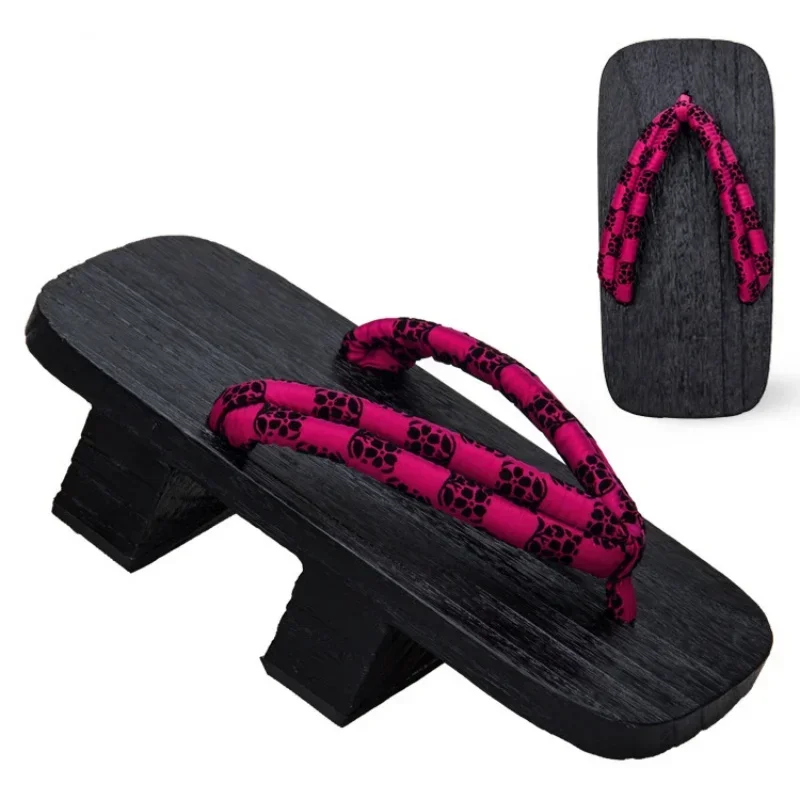 

Man Flip Flops Geta solid wood clogs summer daily leisure increased deodorant breathable clip cosplay