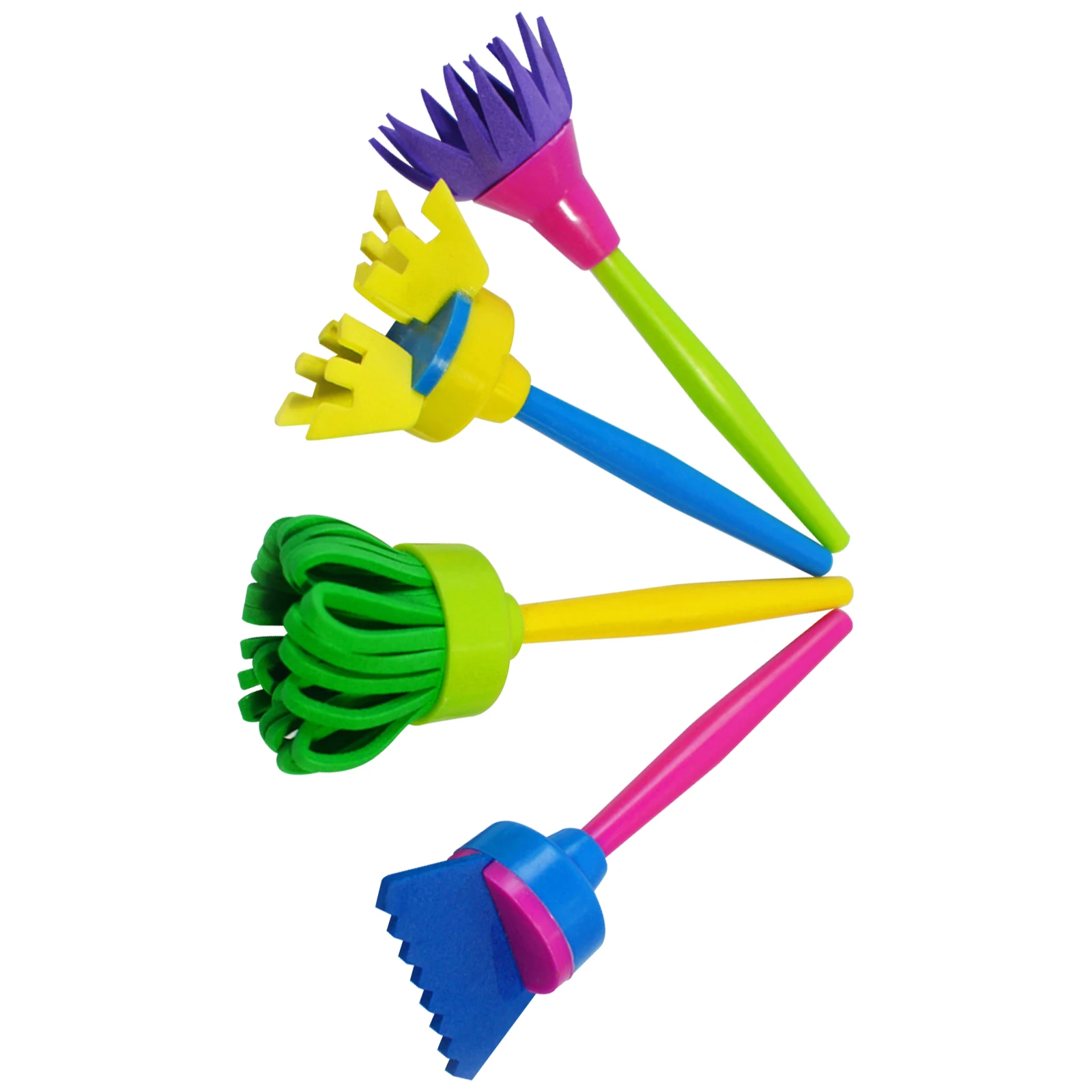 4Pcs Creative Sponge Painting Brushes for Kids DIY Art Craft Painting Tools Children Graffiti Set Fun Imaginative Activity