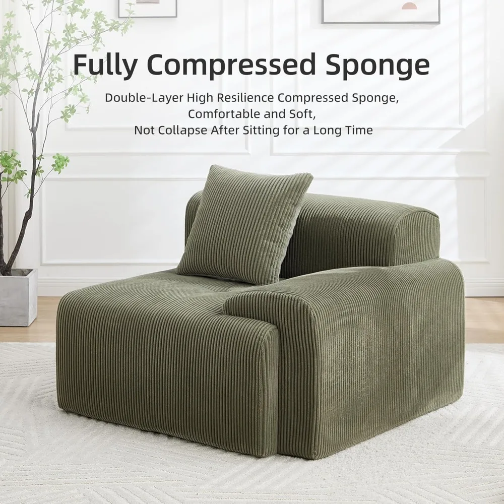 أريكة مقطعية حديثة على شكل حرف L لغرفة المعيشة، أريكة منجدة سروال قصير كبير الحجم مع مقعد عميق، حل مريح للجلوس