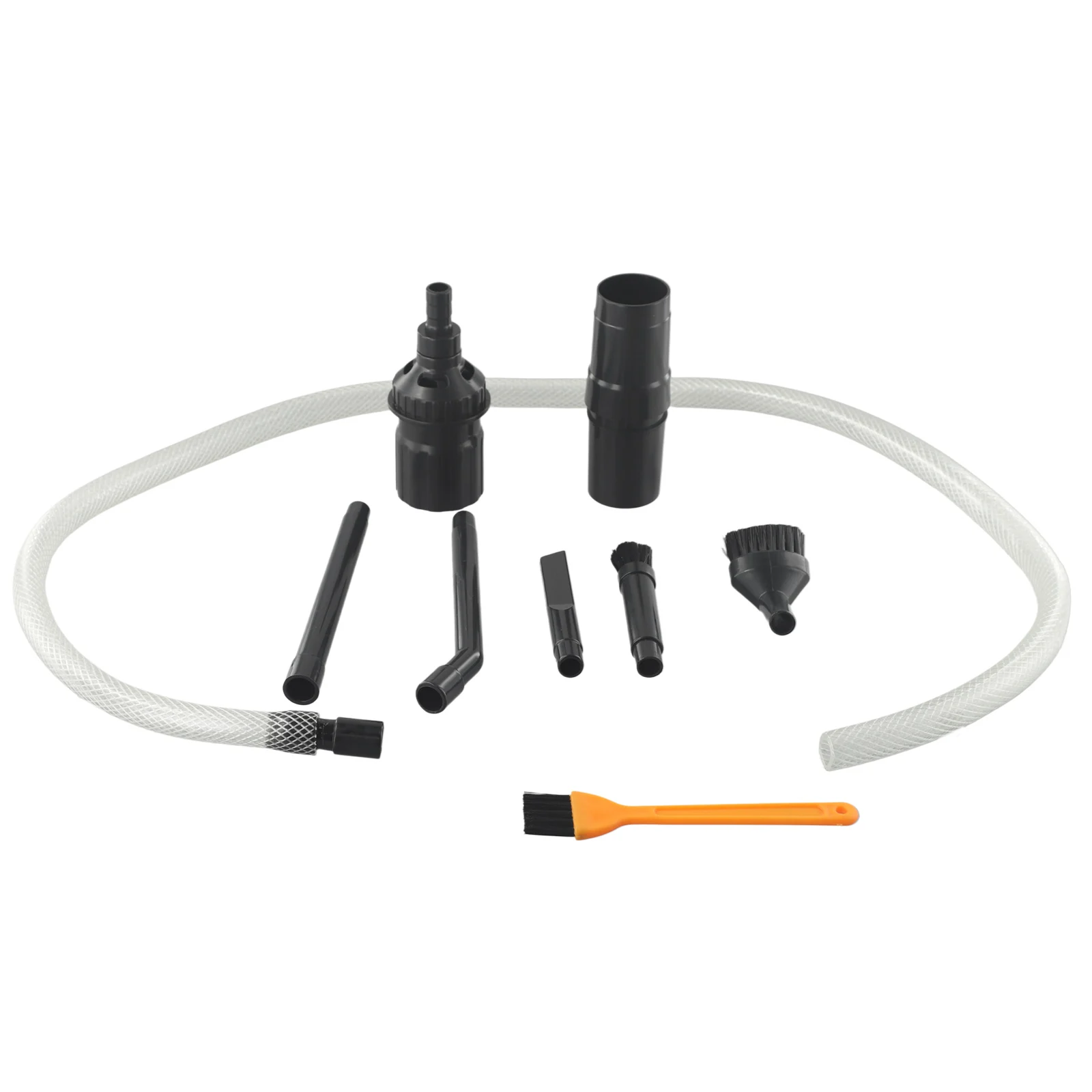 Vacuum Cleaner Attachment Set 9 pcs Includes Crevice Brushes and 35mm Adapter for 1.25 Inch ID Hose Compatibility