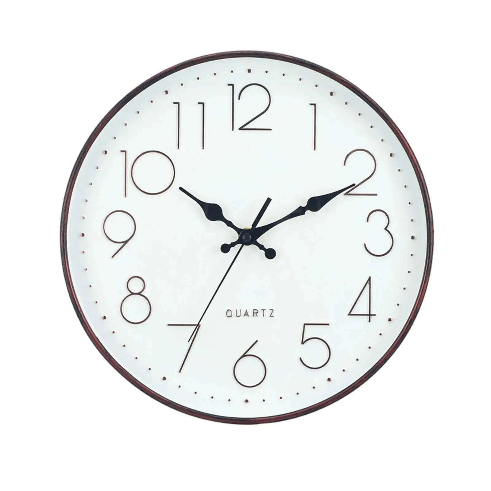 Homyl Round Wall Clock Watches Silent Non Ticking Home Living Room Office Decor
