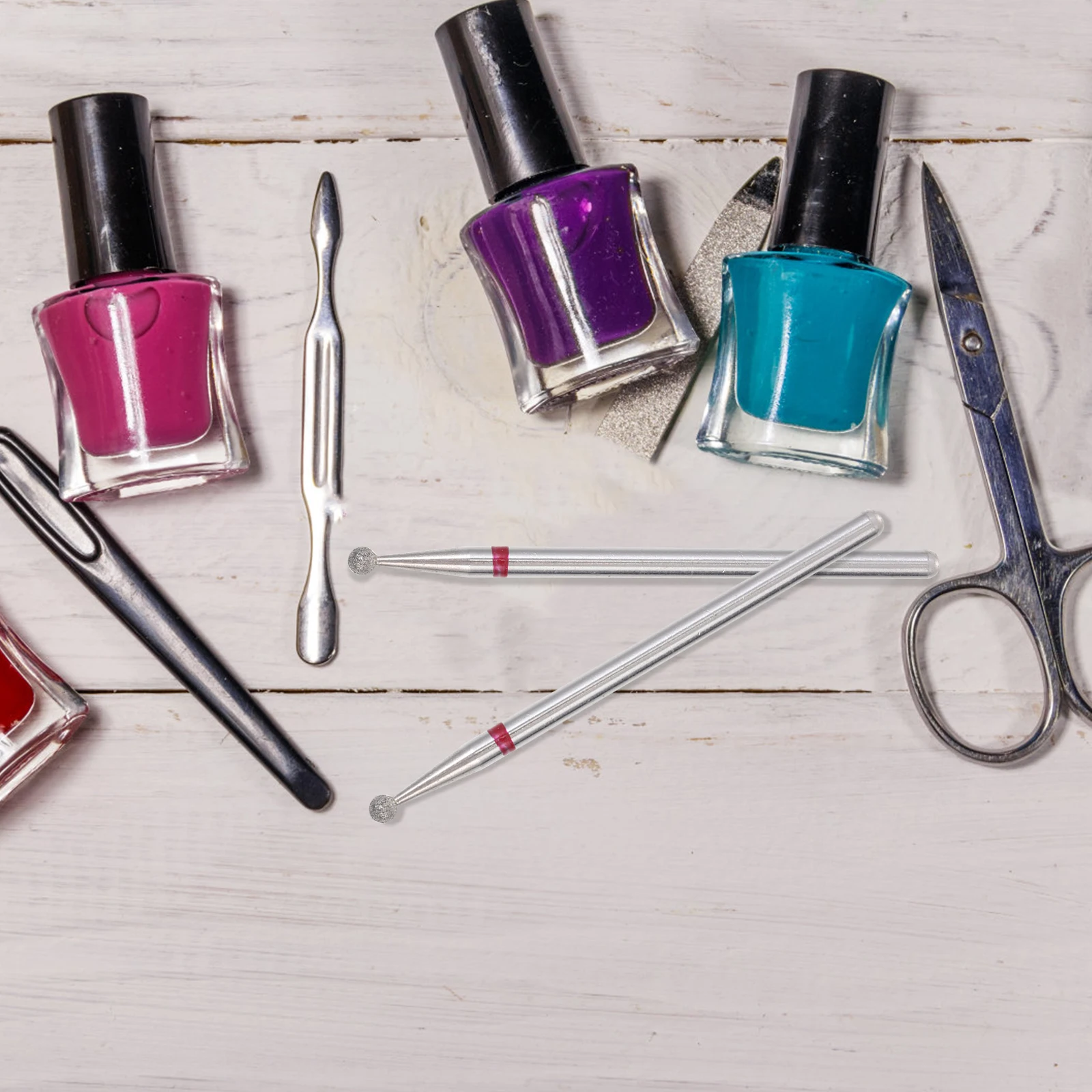 2pcs S หัวเล็บเจาะเล็บ Bits เคล็ดลับไฟล์สําหรับเล็บอะคริลิคเครื่องมือ Cuticle Polisher Grooming อุปกรณ์เสริมเล็บ Art