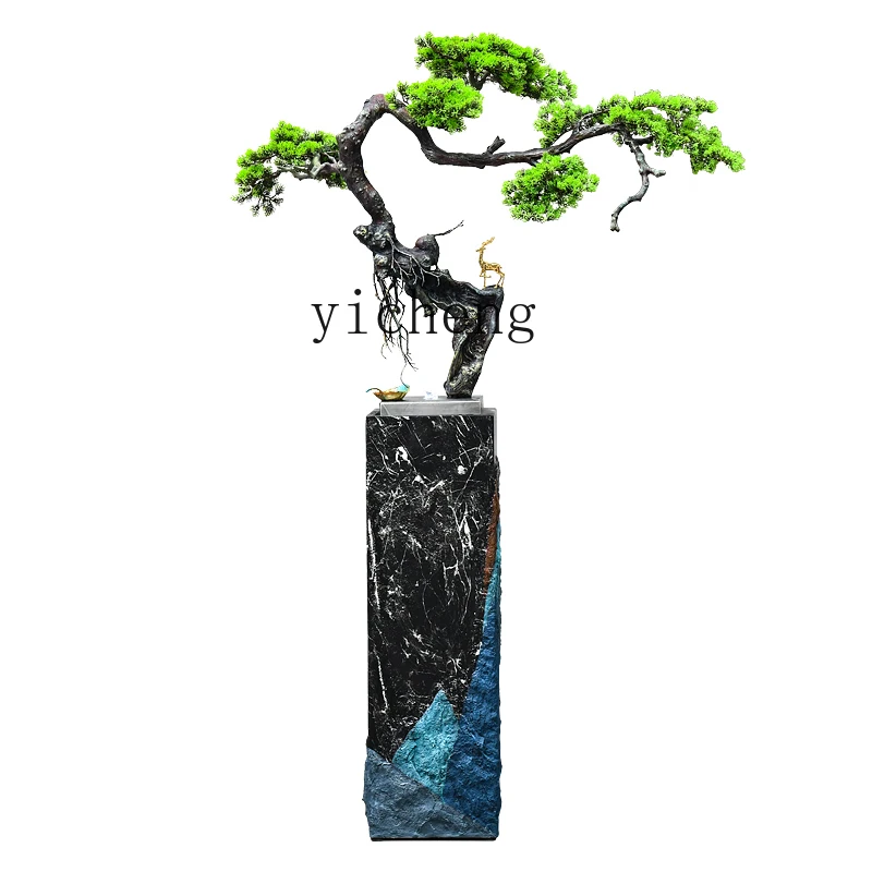 XL large floor-to-ceiling light luxury modern home furnishing, living room decoration ornament, lucky water welcome pine