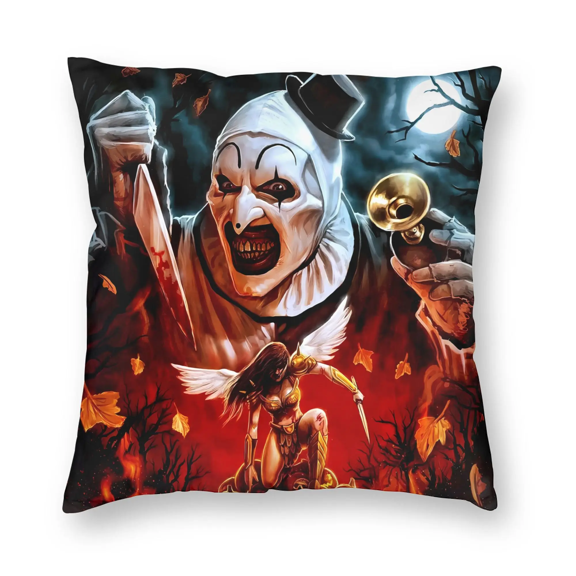 Pillow Case Terrifier Movie Graphic  Pillow Cover For Living Room Chair Vintage Pillowcases