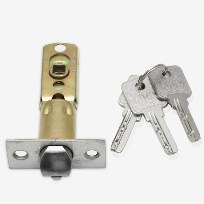 Square Round Zinc Alloy Door Lock Privacy Door Levers Lockset for Key Door Locks Handles for Home Bedroom Bathroom Dropshipping
