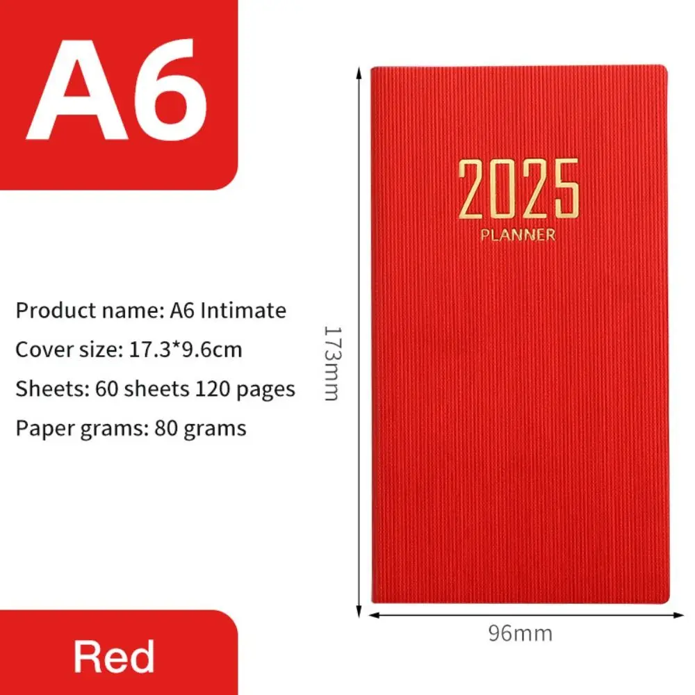 

High Quality A6 2025 Agenda Book Pocket with Calendar Diary Weekly Planner Notebooks Students
