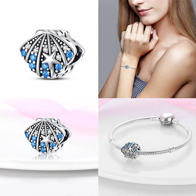 Dijes aptos para pulseras originales Pandora, cuentas de plata 100% 925 con forma de mariposa luminosa, fabricación de joyería DIY para regalo de mujer