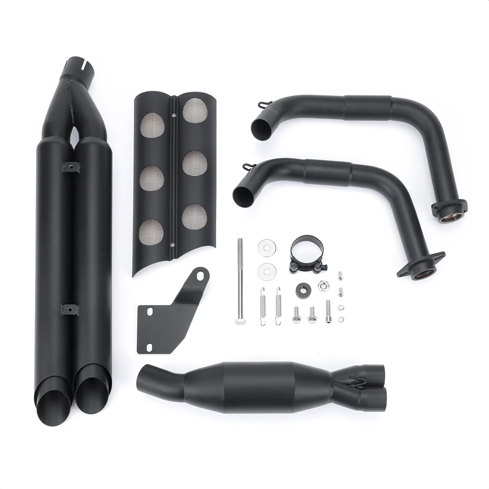 Motocicleta Slip-on Silenciador Tubo de Escape com Kit Escudo Térmico, Kawasaki Vulcan 650 VN650 2015-2022