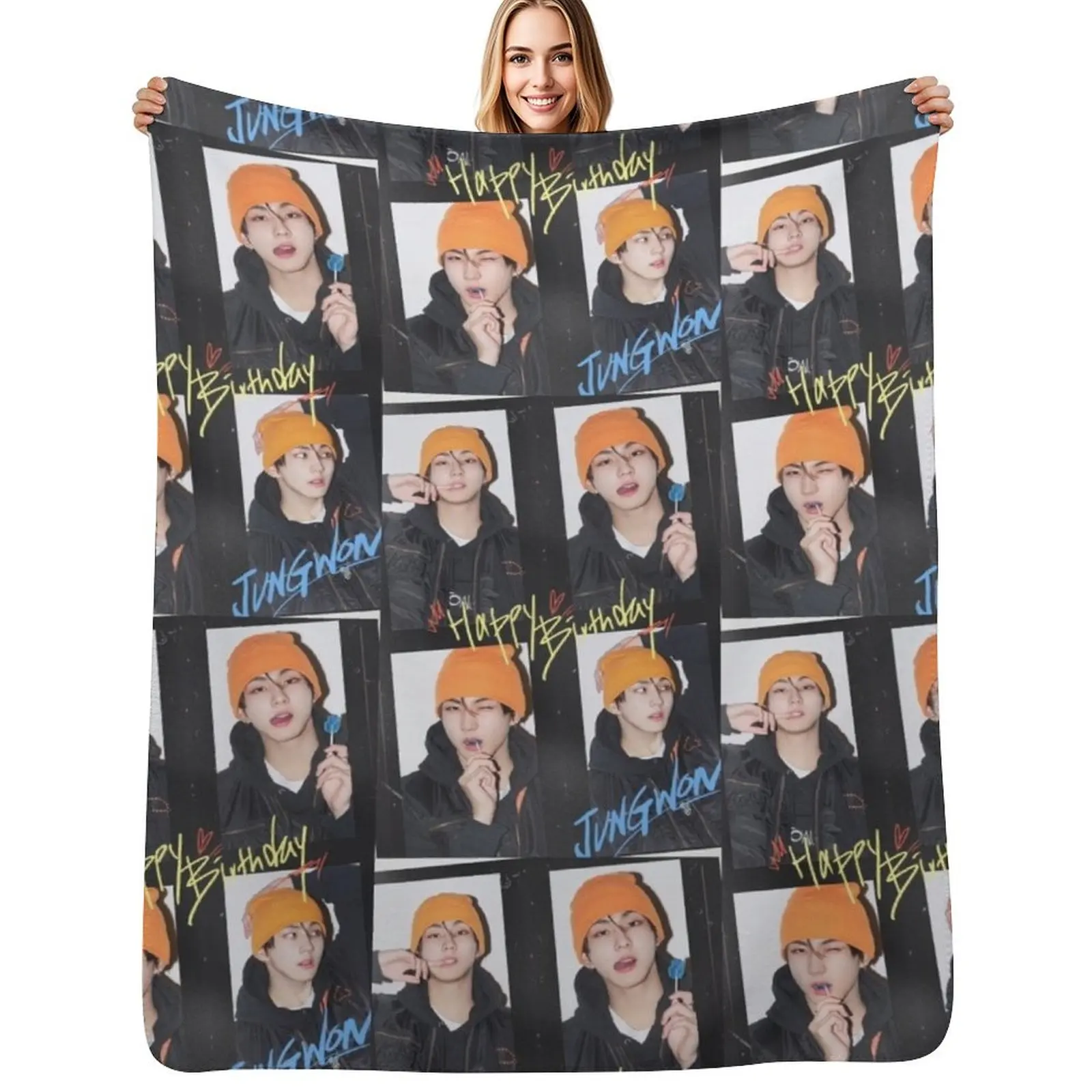 

JUNGWON birthday (KPOP) Throw Blanket Warm Comfortable Blanket for Office Napping