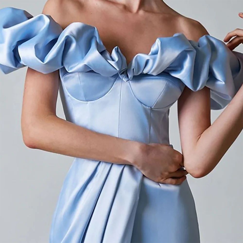 فساتين سهرة كلاسيكية بدون أكتاف متدرجة مستقيمة لحفلات أعياد الميلاد مخصصة