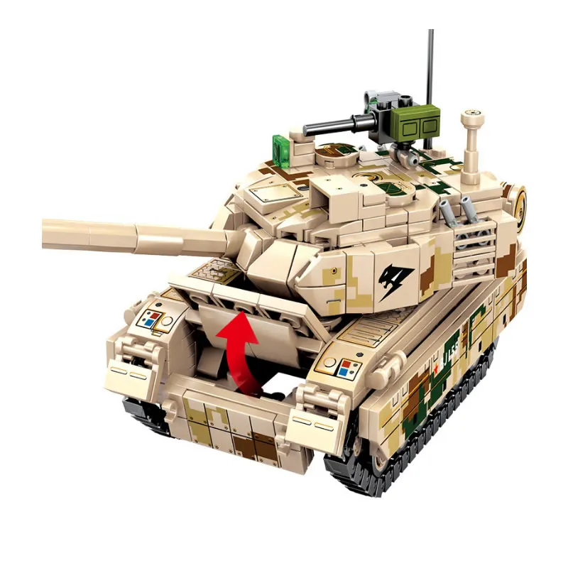 576Pcs Type 15 Neutral Plateau Main Battle Tank Building Blocks Military Bricks Army Soldier Weapons Toys for Kids gift 203107