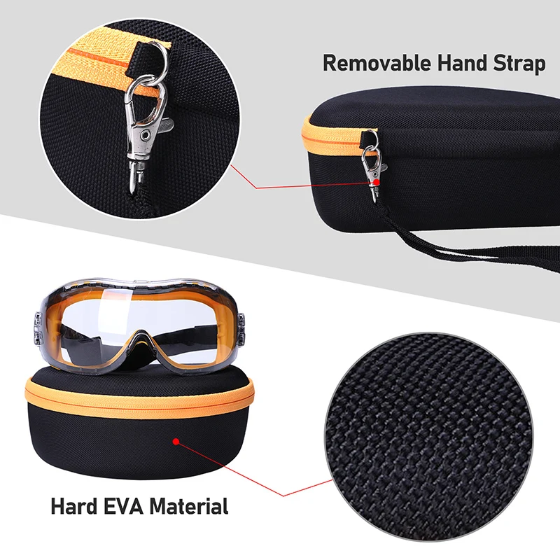 XANAD EVA Hard Case for DEWALT DPG82 11 Clear Anti Fog Dual Mold Safety Goggle Glasses Protective Carrying Storage Bag