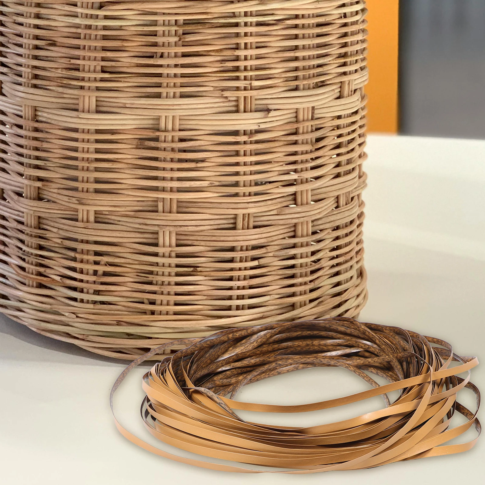 

1 Roll Synthetic Wicker Repair Kit Faux Rattan Strips for Patio Furniture DIY Fix Cracks Breaks Discoloration Furniture