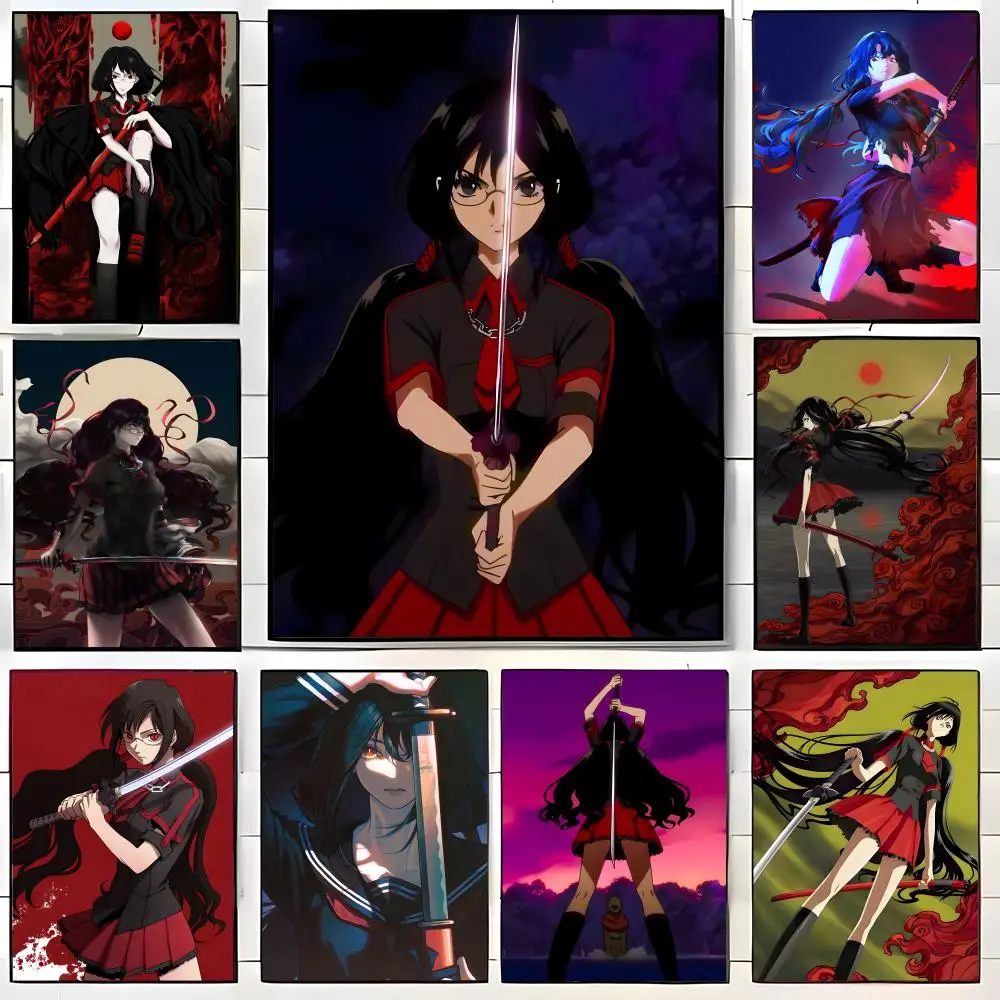 Anime S-Saya Kisaragi Poster, Wandkunstdruck, geeignet für Wohnzimmer, Schlafzimmer, Bar, Salon, Heimdekoration, Geschenk
