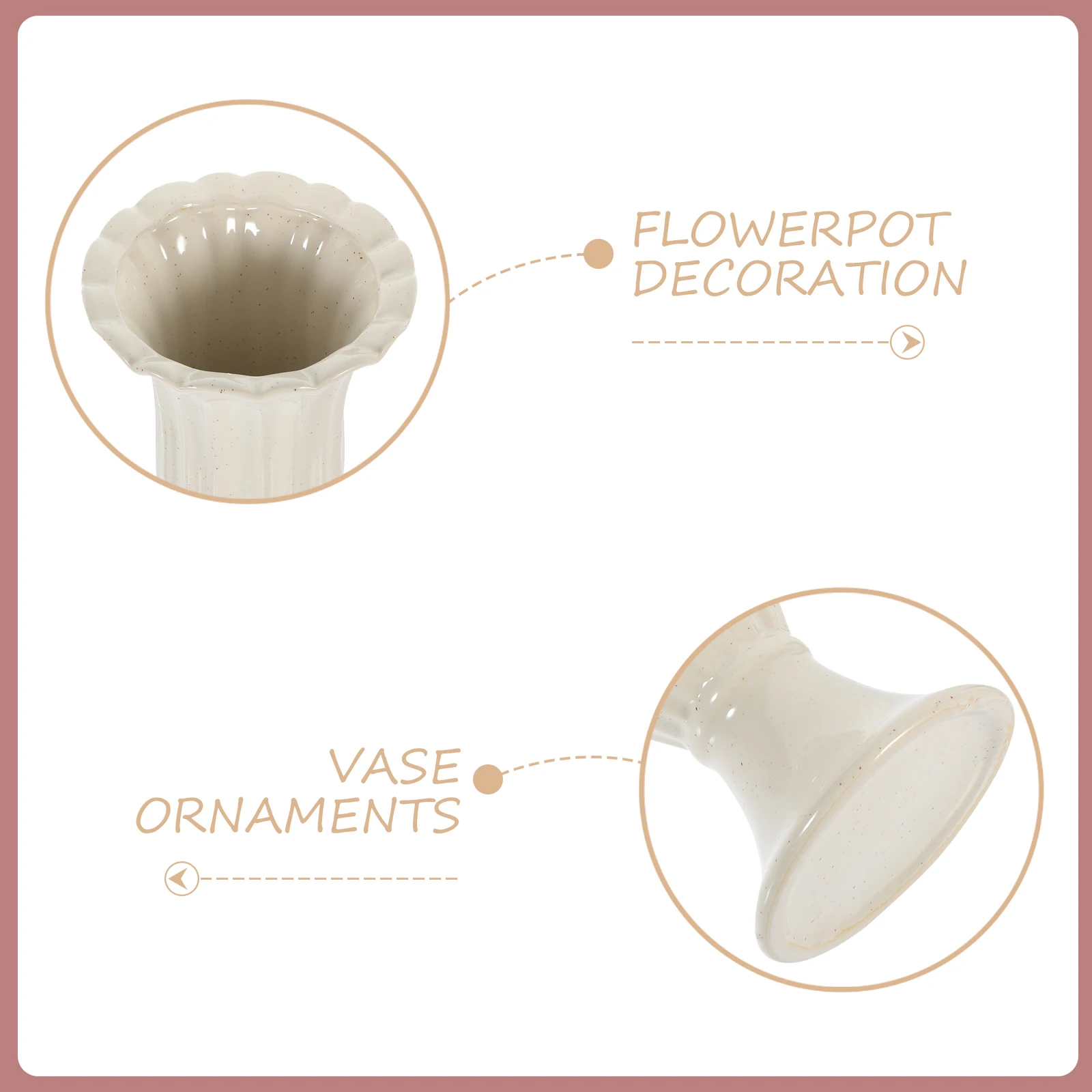 

Memorial Cemetery Vase Ceramic Grave Flower Pot for Upright Floral Arrangement Holder and Garden Grave Decoration