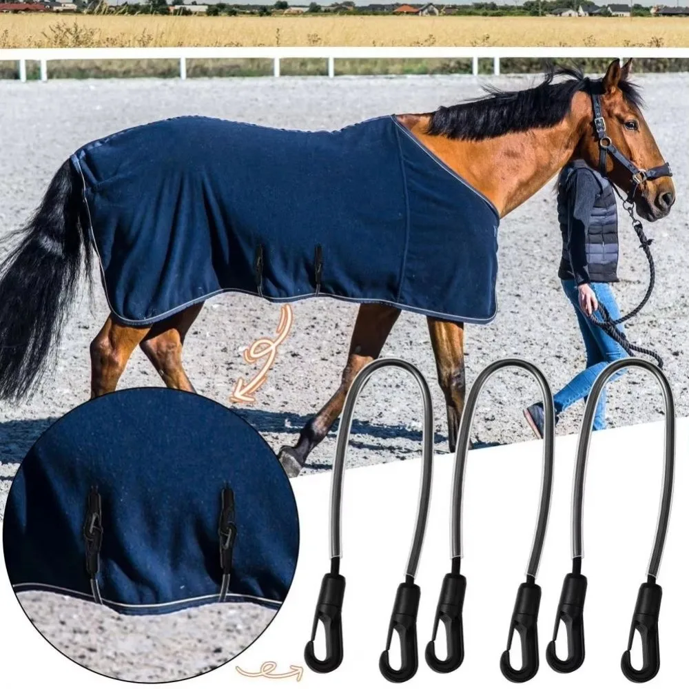 Sangles extensibles pour couverture de cheval, Clips à Double extrémité, sangles élastiques pour jambes, utilisation équine, sangle arrière réglable