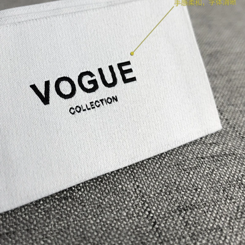 Custom Garment Cotton Labels Washable Polyester Label Customized Cotton Tags Clothing Printed Labels With LOGO