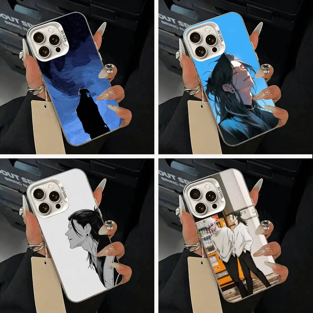 

J-J-ujutsu Kaisen-S-uguru- Geto Phone Case For IPhone 17 Air 16 15 14 13 12 11 Pro Max White Sliver Hard Cover
