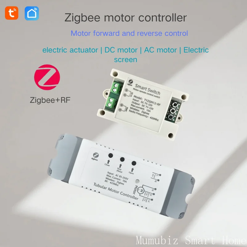 eWeLink ZIGBEE Smart AC DC Motor Switch, Remote Control for  Motor Forward & Reverse, Dry Contact Passive Output Switch