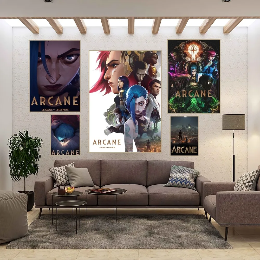 Bilibili Arcane L-LOL Poster Home Room Decor Aesthetic Art Wall Painting Stickers