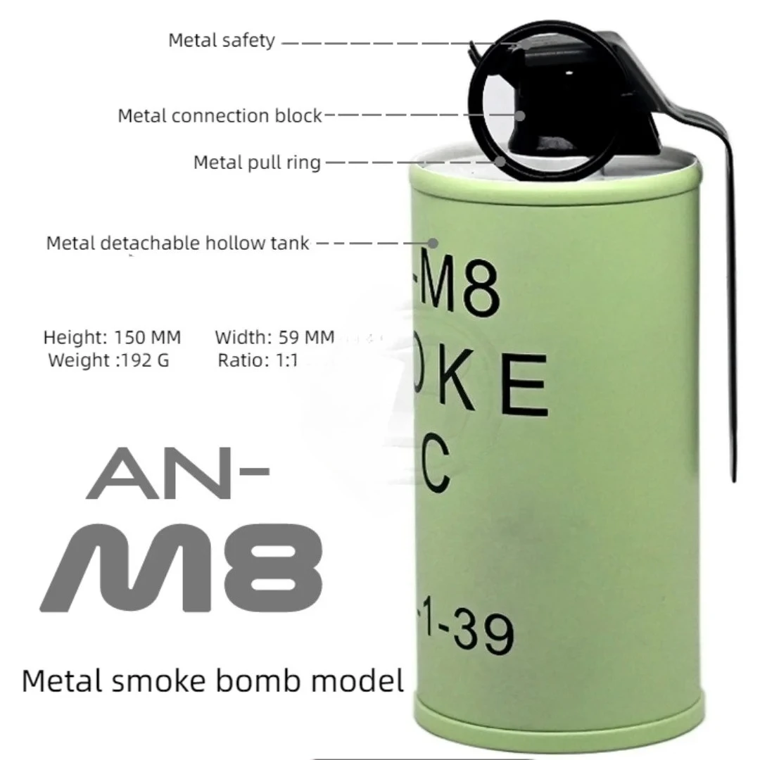 

1PC AN-M8 Storage Tank Static Model Crafts Display No Function Toy Canister Aids Handicrafts Film and television props