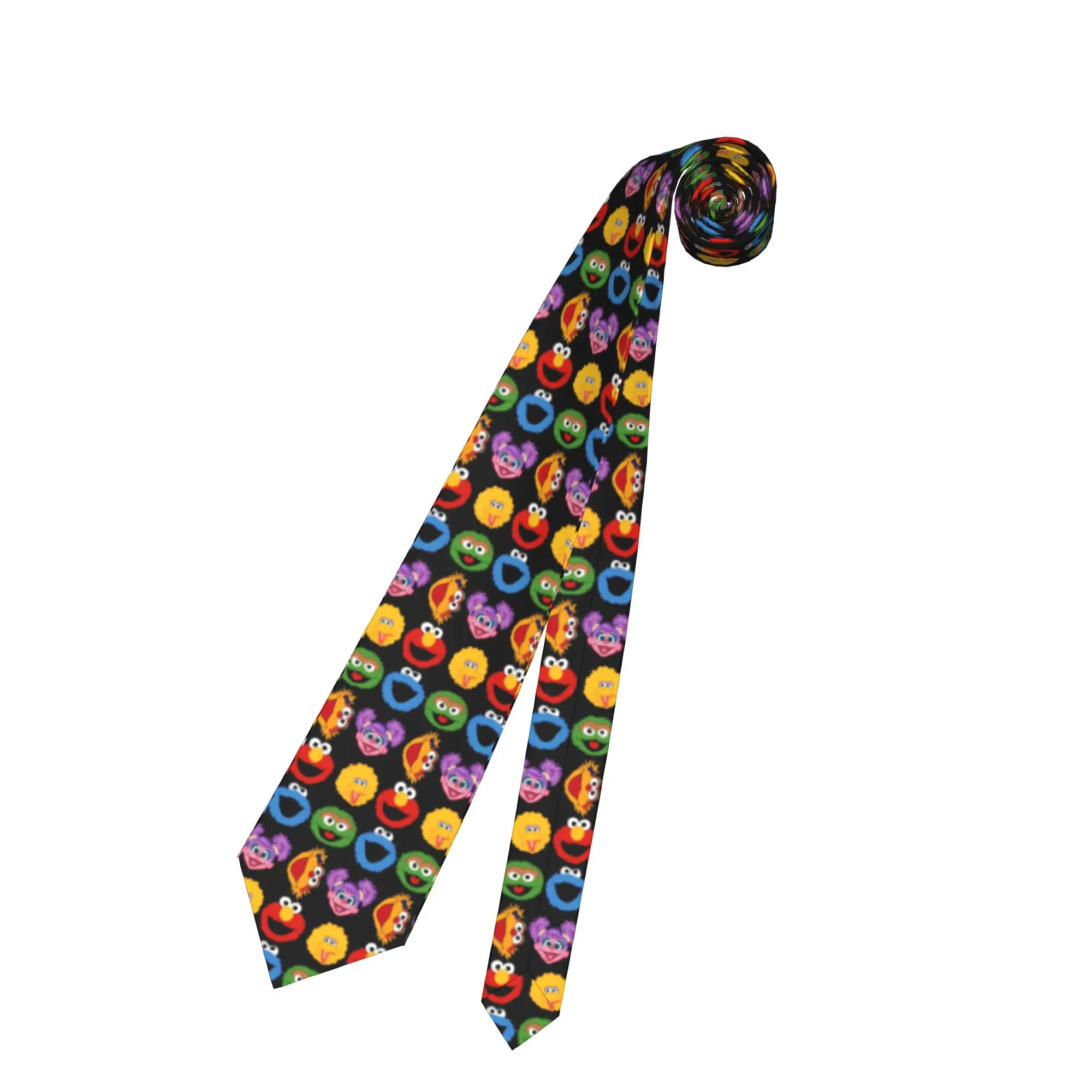 

Custom Cookie Monster Neck Ties Men Printed Necktie Cartoon Four Seasons Fashion Tie Necktie For Father's Day