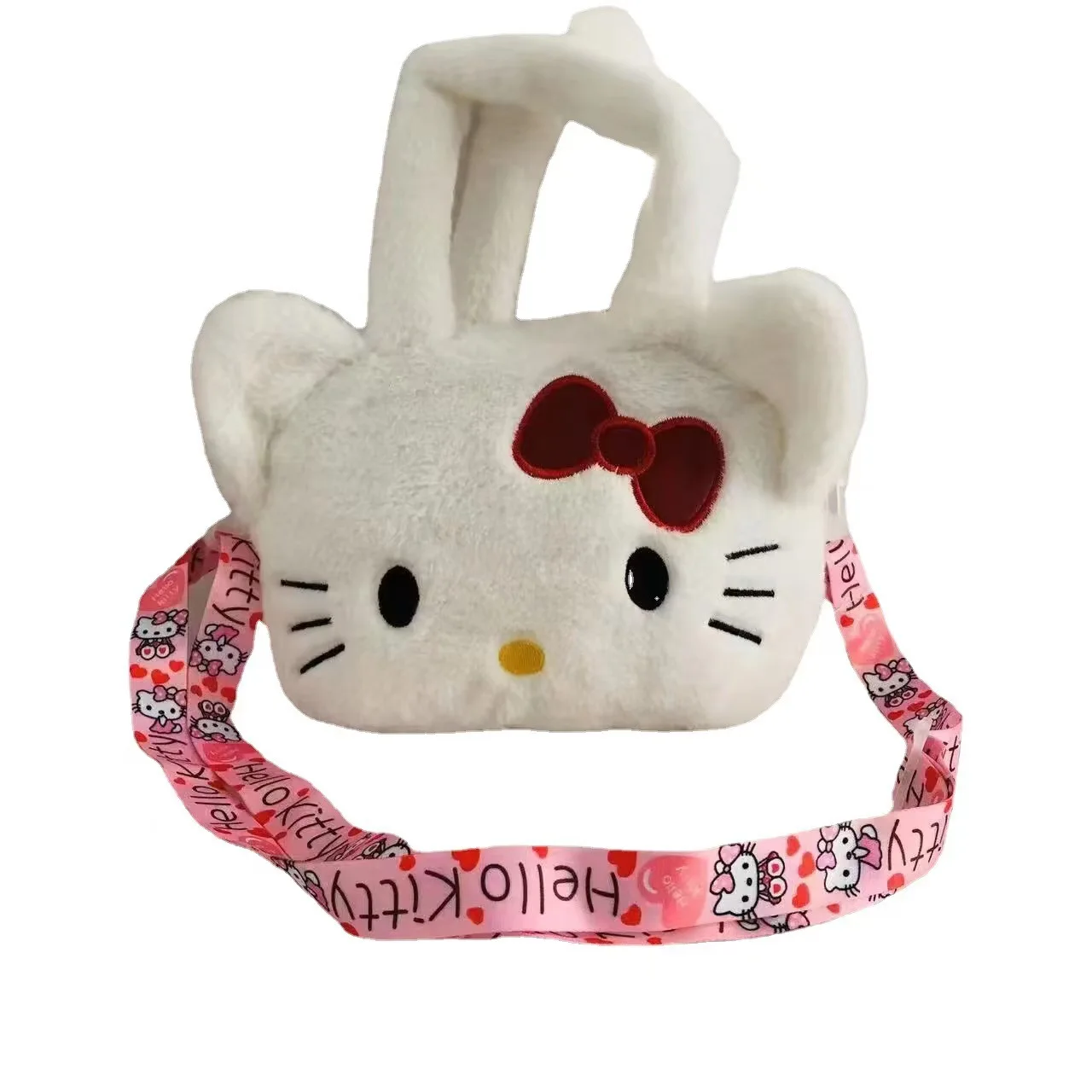 Disney Sanrio Anime Series Shoulder Bags Stitch Mickey Hello Kitty Plush Doll Crossbody Bag High Capacity Children Cute Handbag