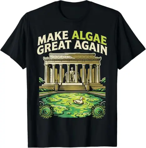 Lustiges „Make Algae Great Again“ Lincoln Reflecting Pool Midterm Frog T-Shirt Y2k Ästhetisches Maga Sarkastisches Witz-T-Shirt Streetwear Geschenke – Detail 7