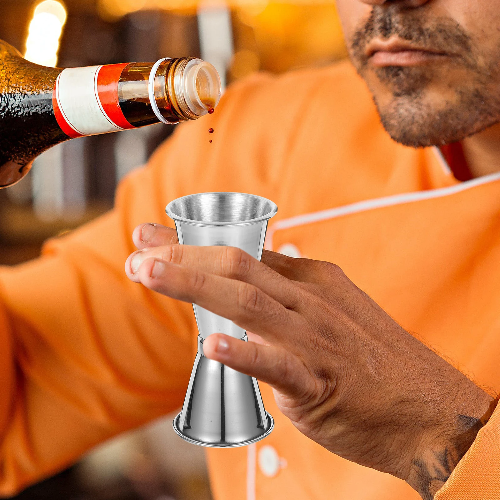

3pcs Stainless Steel Jigger 304 Cocktail Measuring Cup Double Shot Tool Bartender Set 15/27Cc 22/35Cc 30/40Cc Bar