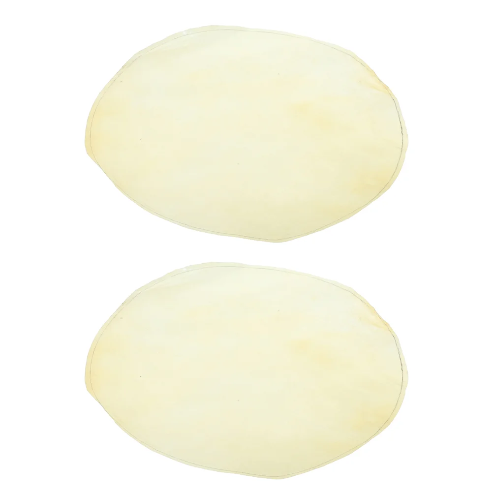 

2 Pcs Drum Skin Ethnic Percussion Instrument Ocean Shaman Crow Leathers Foot Bell Snare Strap Heads African Covers Bracelet