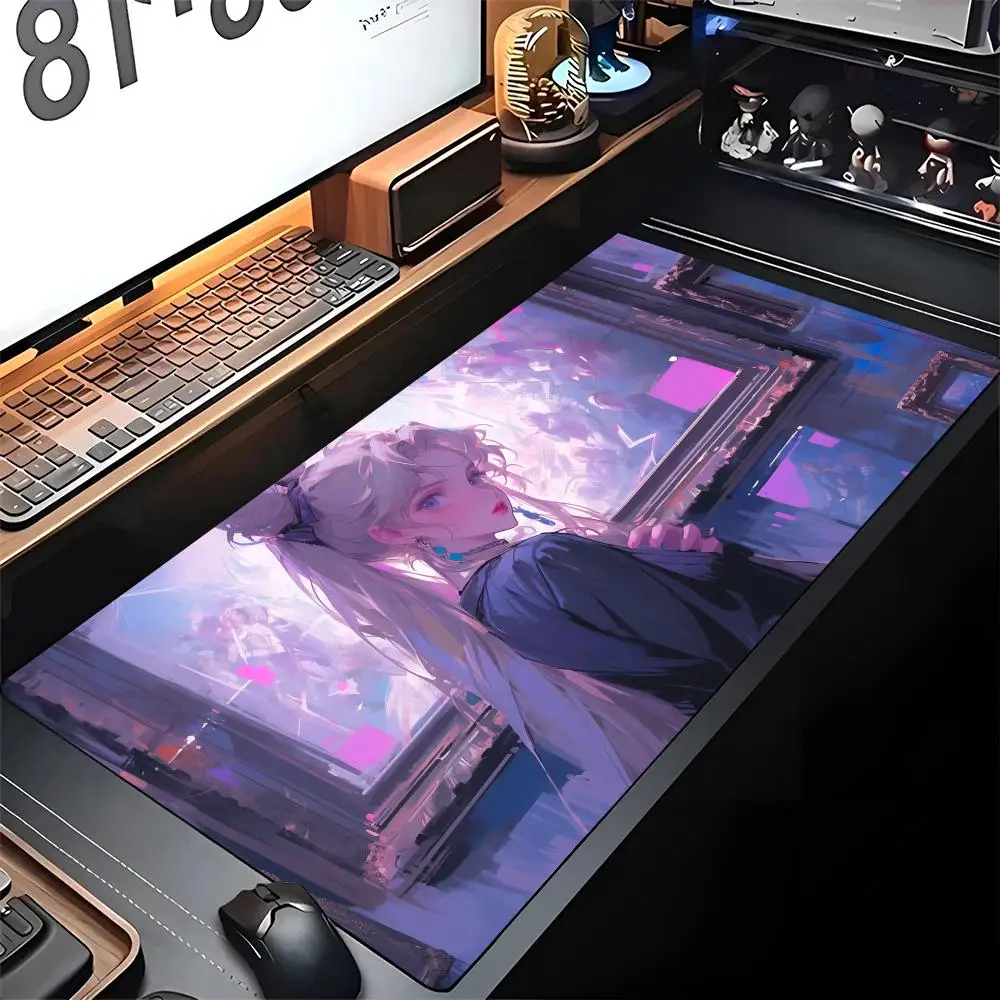 

Коврик для мыши SailorS Girl M-Moon, игровой коврик с запирающимся краем, большой компьютерный геймер, большой резиновый художественный коврик для мыши для пары, коврик для ноутбука, стола