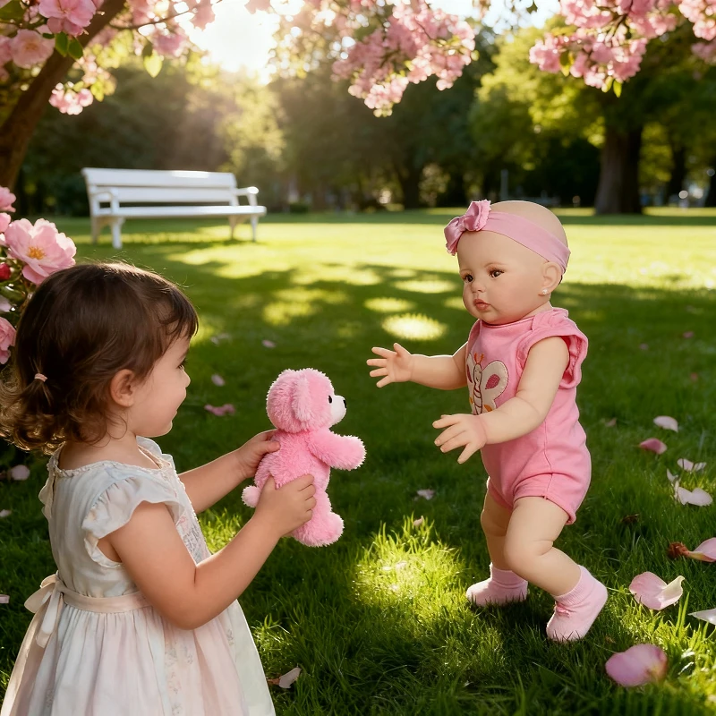 50 cm kann Badespielzeug sein, NewBaby Size Reborn Abigail, lebensechte Baby-Mädchen-Puppe mit bemaltem Haar