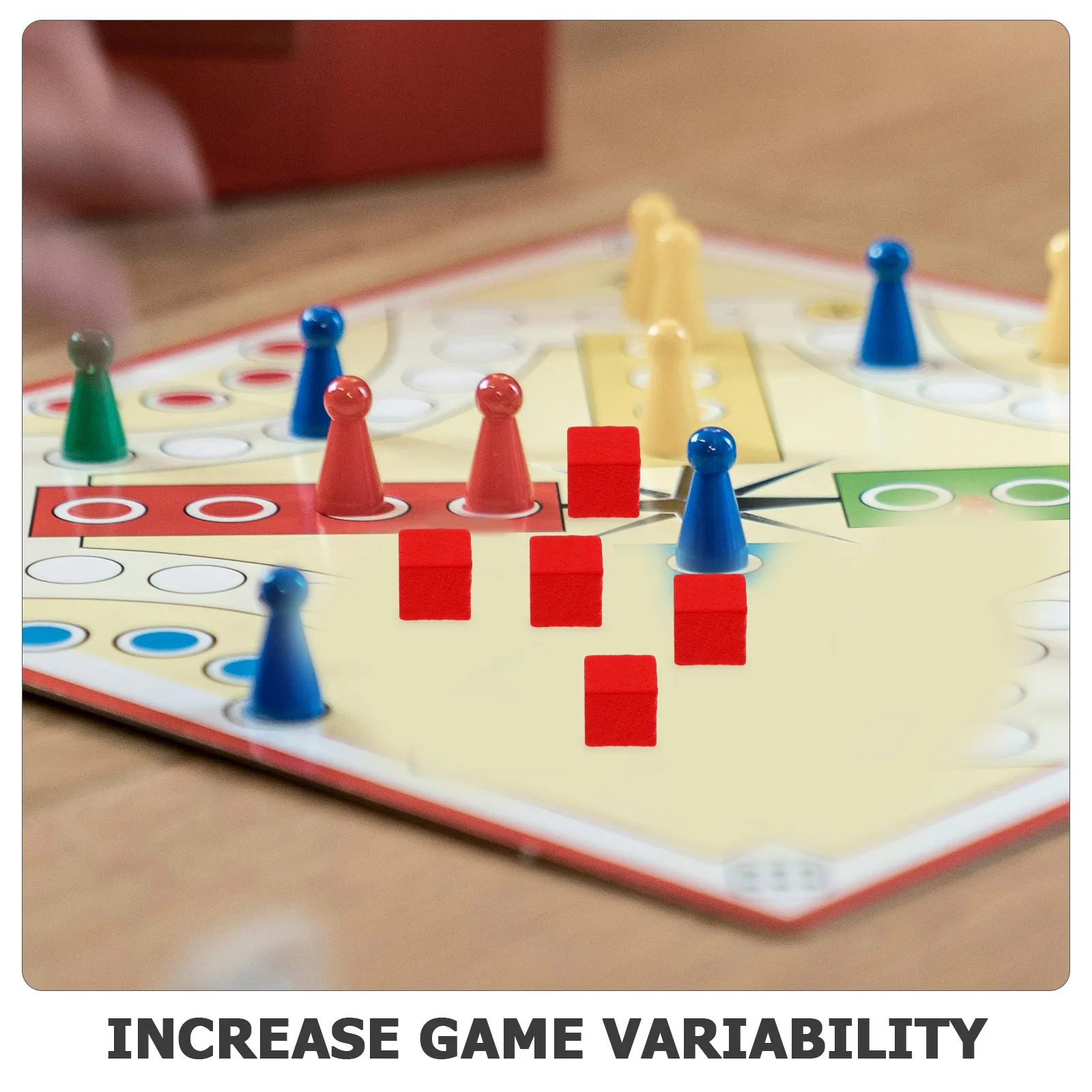 

50pcs Wooden Chess Pieces Small Pieces For Board Games Math Teaching Aids Replacement Chess Set Tabletop Game