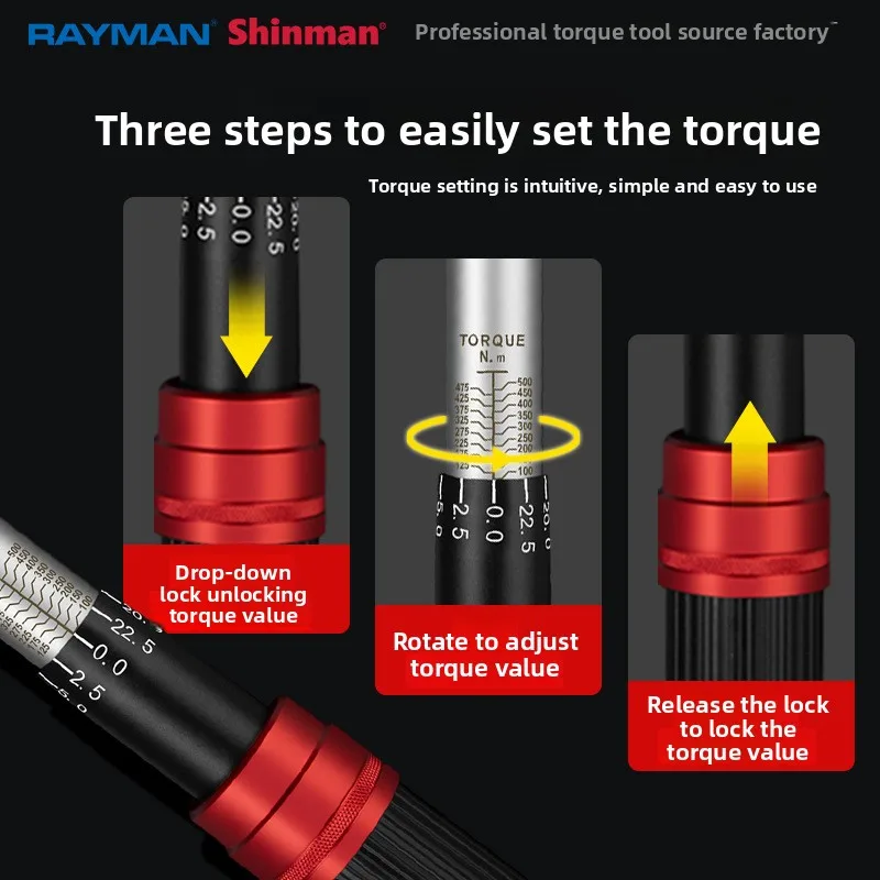 

Набор из 6 регулируемых динамометрических ключей с быстрой настройкой крутящего момента (до 1 кгс·м) для свечей зажигания и шин