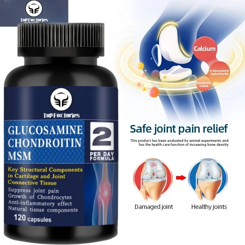 

Top Factories Glucosamine Chondroitin Msm, 120 Capsules, For Joint And Knee , Immune System, Non-gmo, Gluten-free