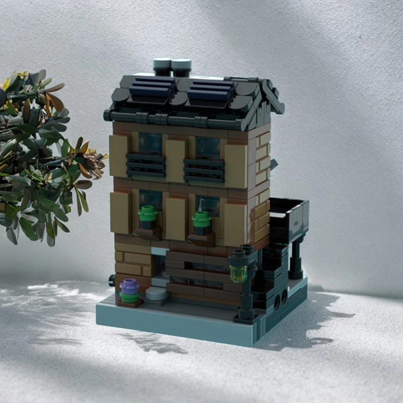 271 Uds Mini edificio Modular 1 MOC estructura Modular a pequeña escala edificio educativo diy bloques juguetes de cumpleaños regalo