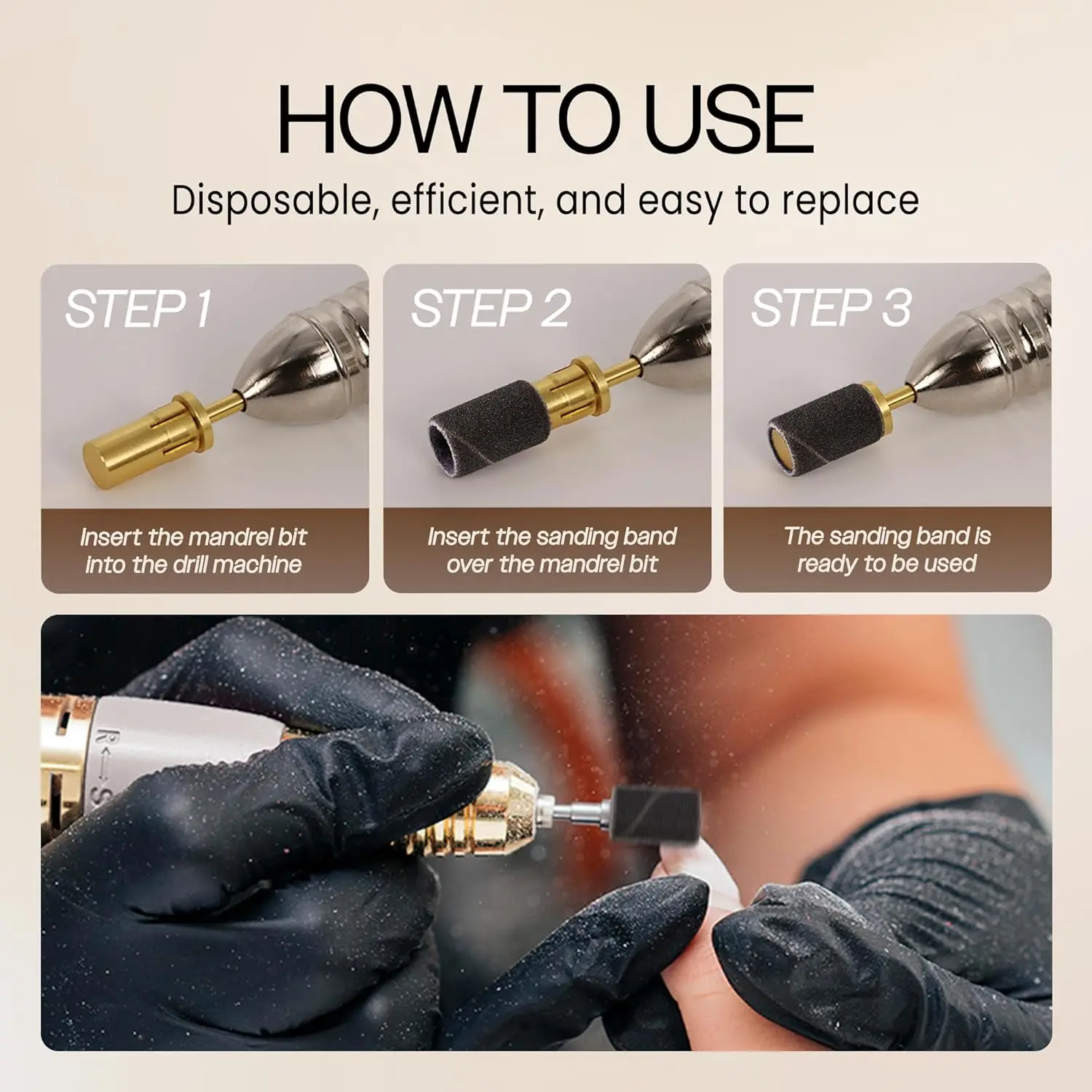 

100-piece nail art tape for professional nail art, very suitable for acrylic nails nail drill bits