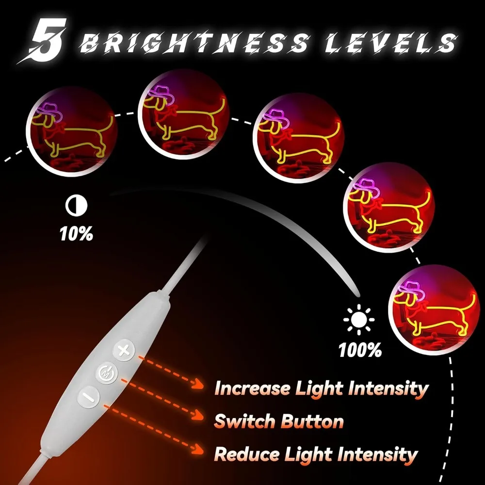 Cowboy Hat Neon Sign for Wall Decor Guitar Neon Light Beer Bar Sign Music Neon Signs for Home Bar Pub Shop Party Bar Led Sign