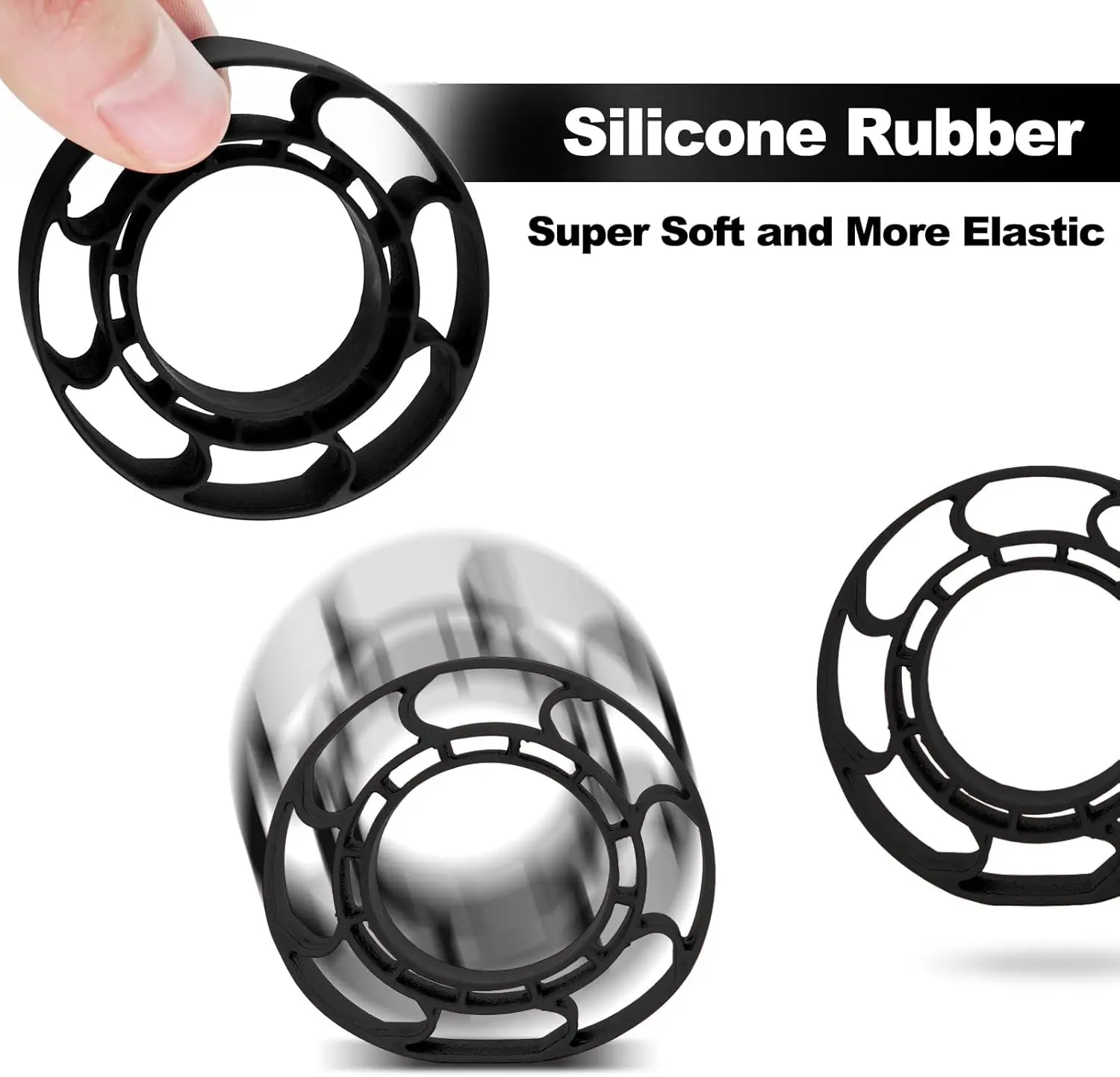 4Pcs Esilun 1.0 RC Tire Inserts Silicone Rubber Inserts for OD 60-64mm and Width 20-24mm 1.0" Tires 1/24 1/18 RC Crawler Car