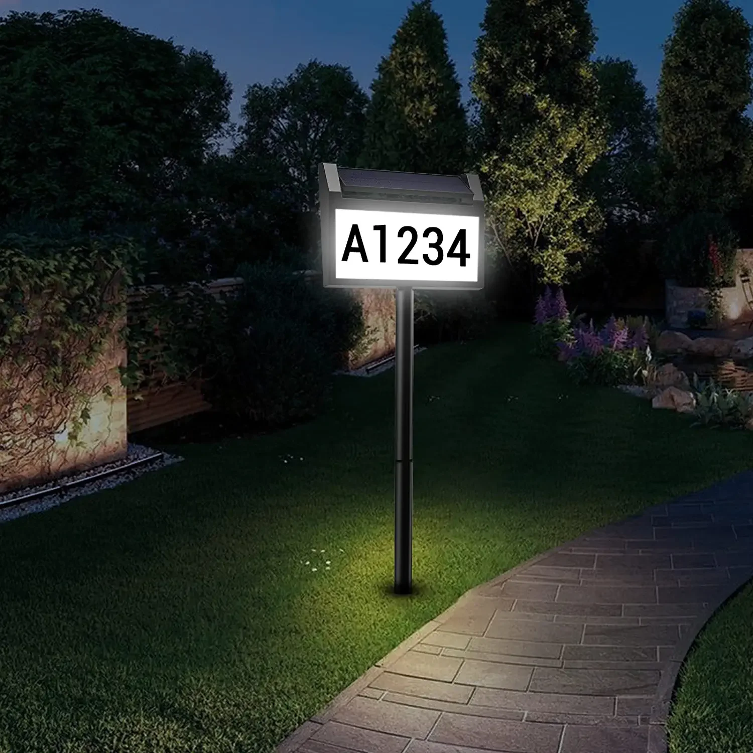 

New Arrival Address Sign Lighted House Numbers Plaque Waterproof Solar House Number