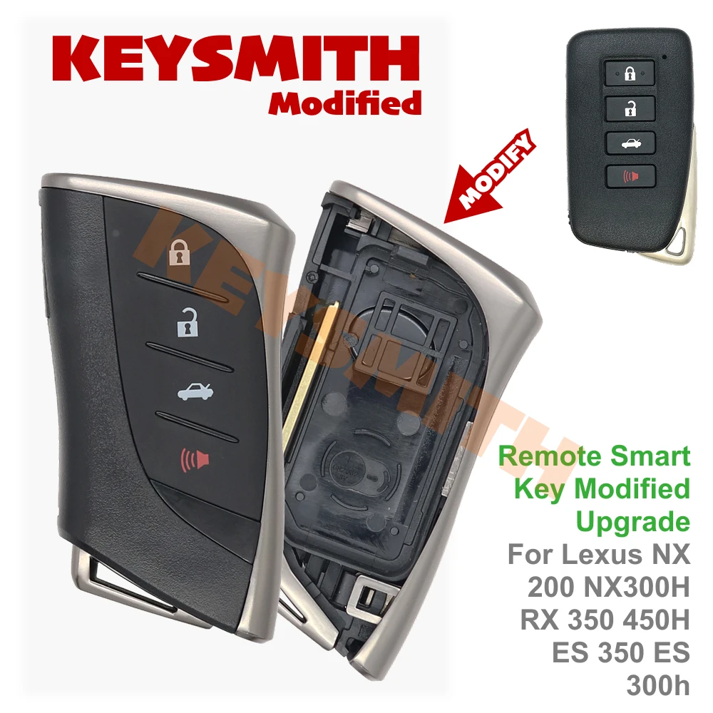 Умный ключ-брелок KEYSMITH с дистанционным управлением, модифицированный, для Lexus NX 200, NX300H, RX 350, 450H, ES 350, ES 300h (корпус брелока)