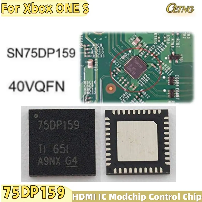 

75DP159 для Xbox ONE S Slim 40pin SN75DP159 40vqfn новый чип управления HDMI IC Modchip 6 Гбит/с сетевой
