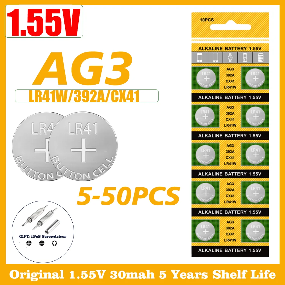 5-50Pcs LR41/AG3 Co…