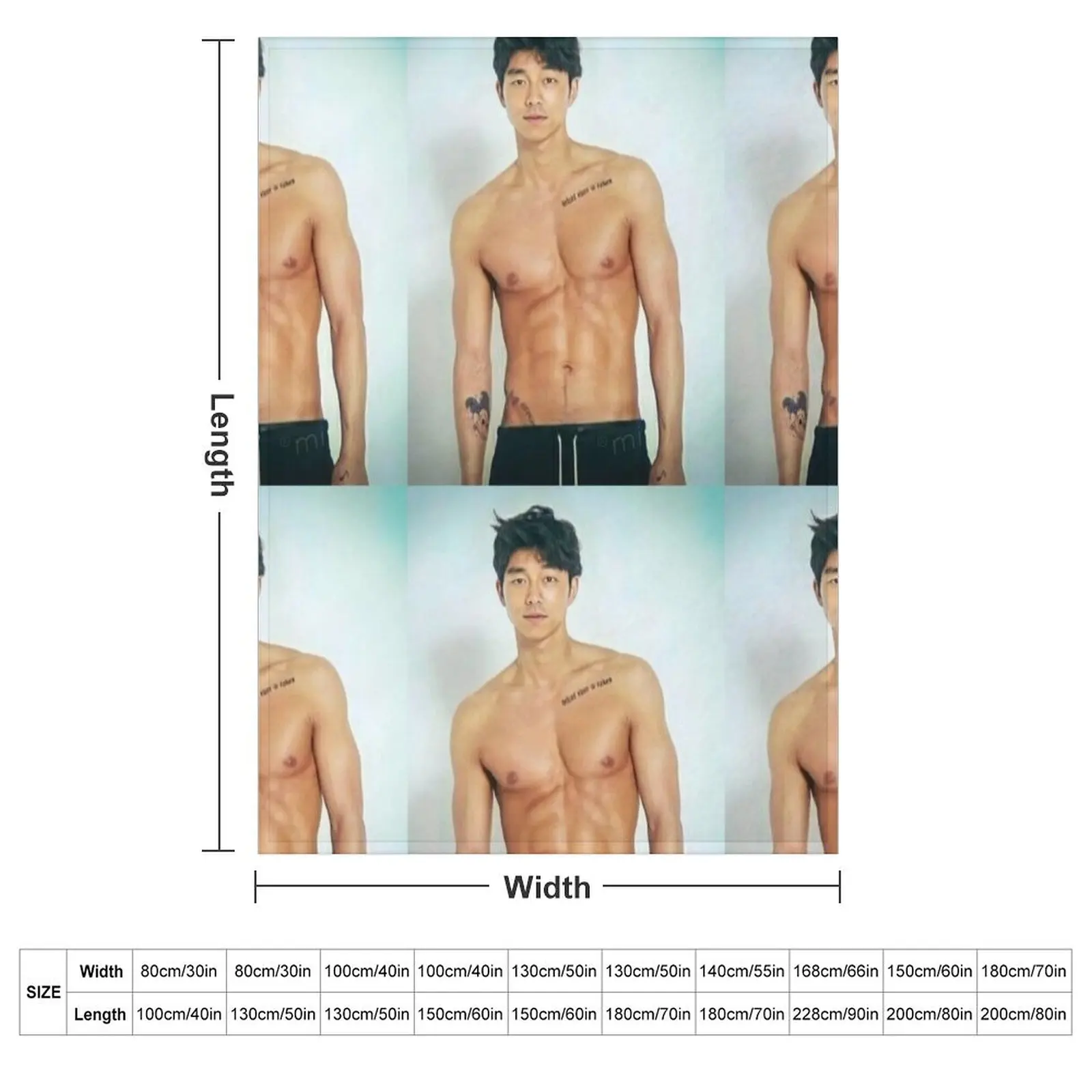 Gong Yoo shirtless Throw Blanket Vintage sofa bed Hair Luxury St Blankets