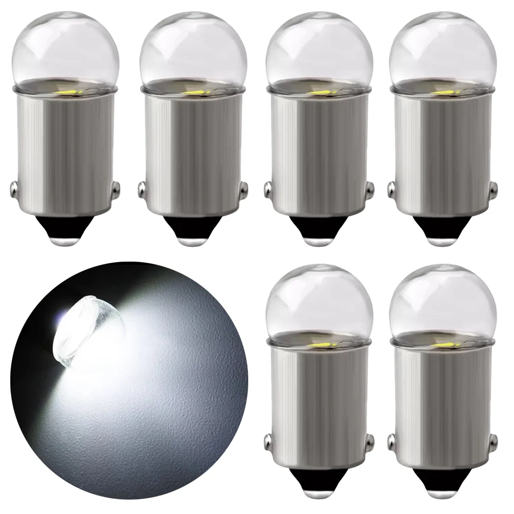 

10Pcs Small Size Bulb Shorter BA9S T4W LED Car light interior License Plate light 3030 LED 12V 24V Warm White