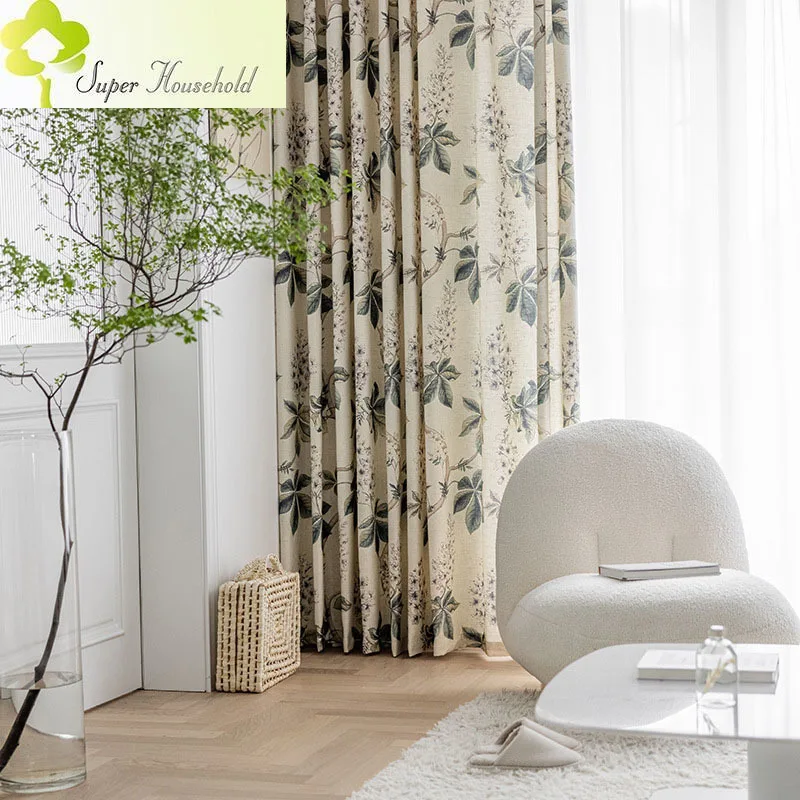 Nordic Style Curtains for Living Room Bedroom Blackout Curtain Custom Modern Minimalist Drapes Fabric Printing