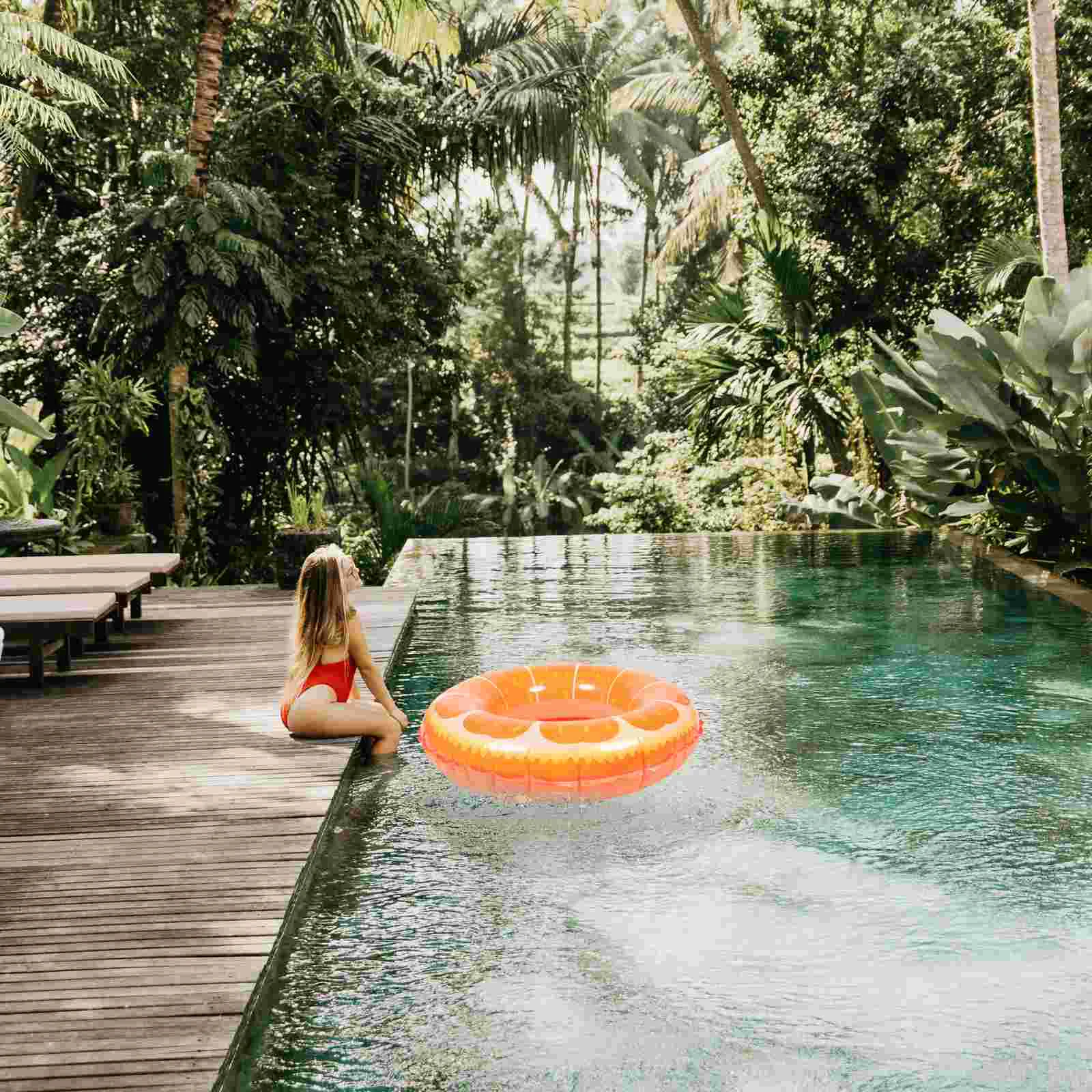 Fruit Swim Ring Outdoor for Kids Pool Float Beach Swimming Pvc Child Underarm