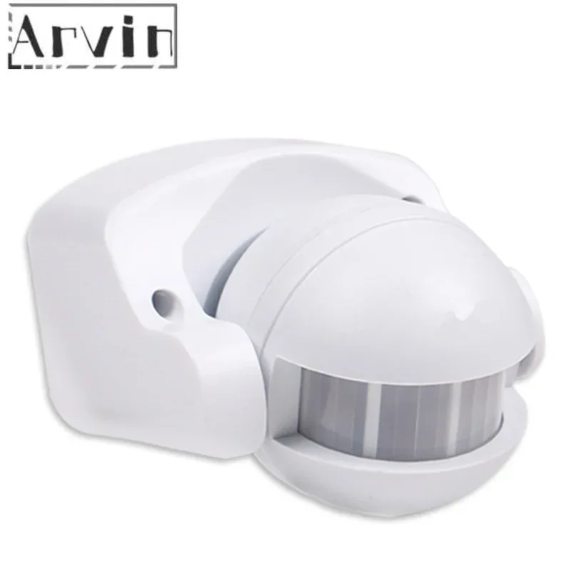AC 220V-240V 110V 180 Degree Outdoor IP44 Security PIR Infrared Motion Sensor Detector Movement Switch Max 12m 50Hz 3-2000LUX